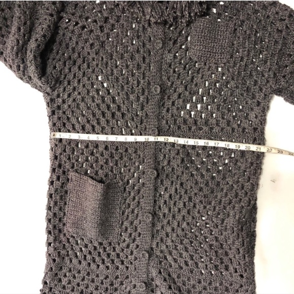 Crochet cottagecore long line duster cardigan - Picture 9 of 13